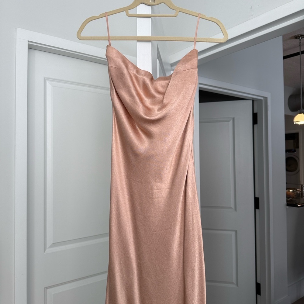 Bec & Bridge Moondance Strapless Midi Dress Rose Gold - Picture 4 of 9